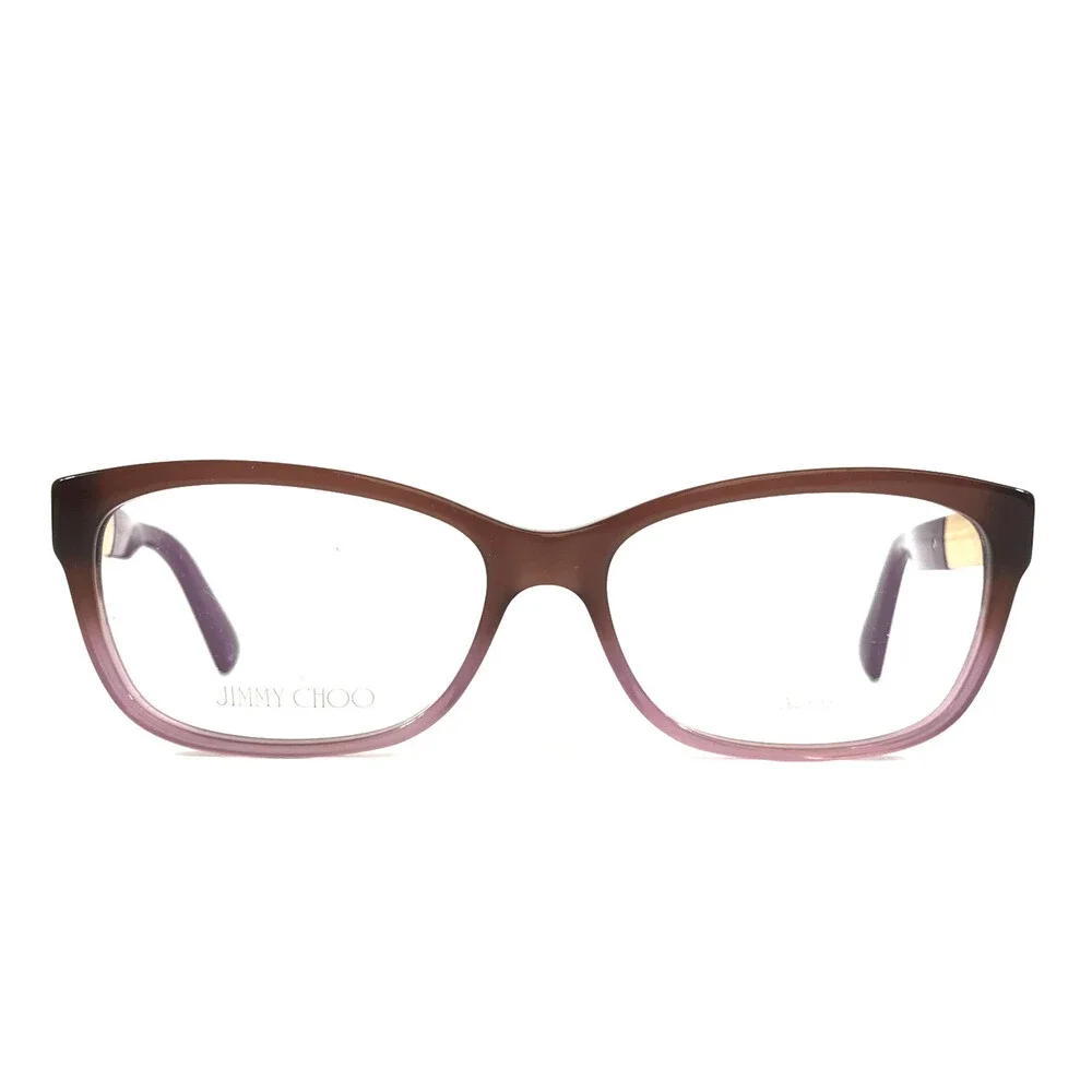 Jimmy Choo Eyeglasses Frames JC110 F1A Brown Pink Purple Fade Crystals 53-15-135